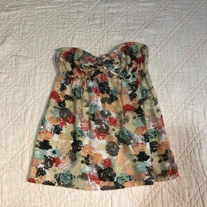 Element Tube Top with Flower prints, Size Large